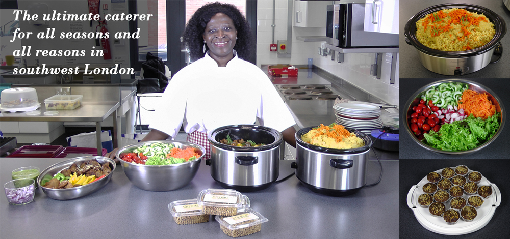 Demonstrating catering techniques